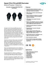 Thumbnail of document Data Sheet - 2734-2736 pH/ORP Electrodes